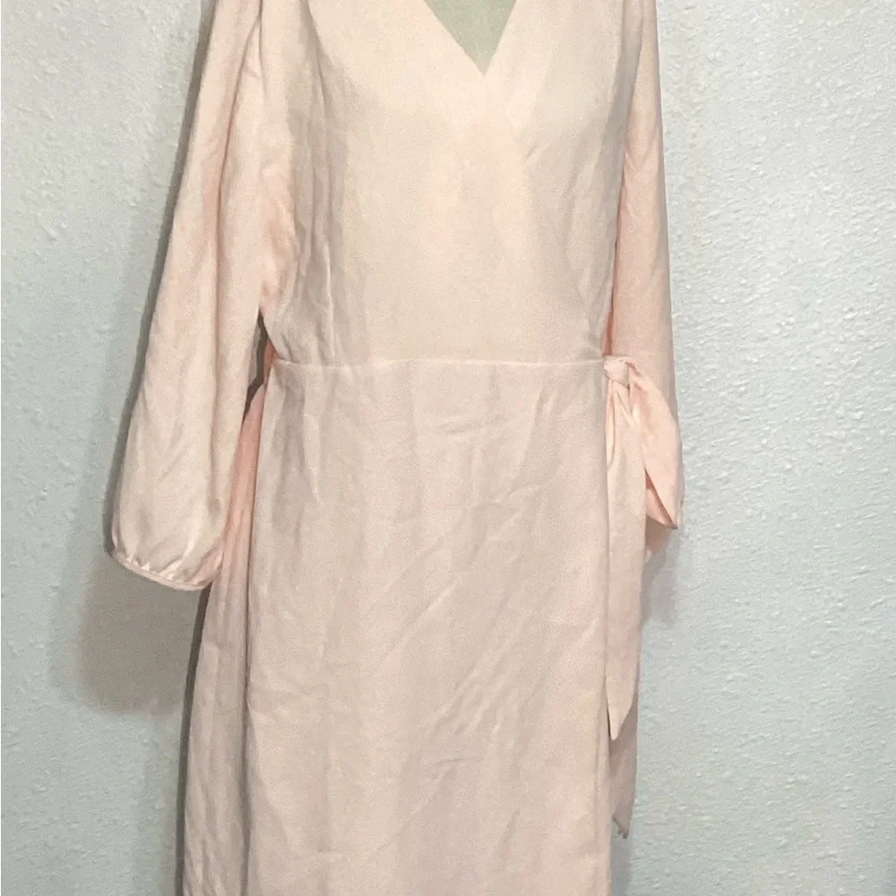 J. Crew Blush Pink 365 Classic Wrap Dress size 16